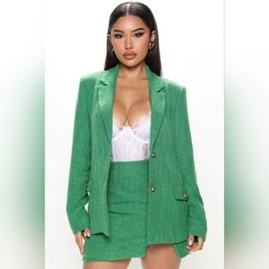 Celeste Tweed Blazer - Green